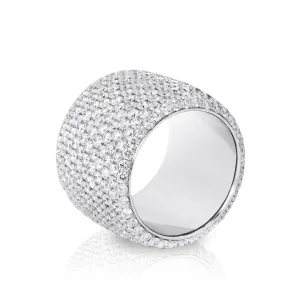 Pavé XL 18K Gold, Rosegold or Whitegold Ring w. Diamonds
