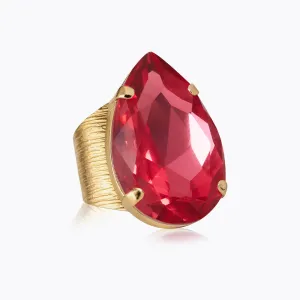 Perfect Drop Ring / Mulberry Red Caroline Svedbom