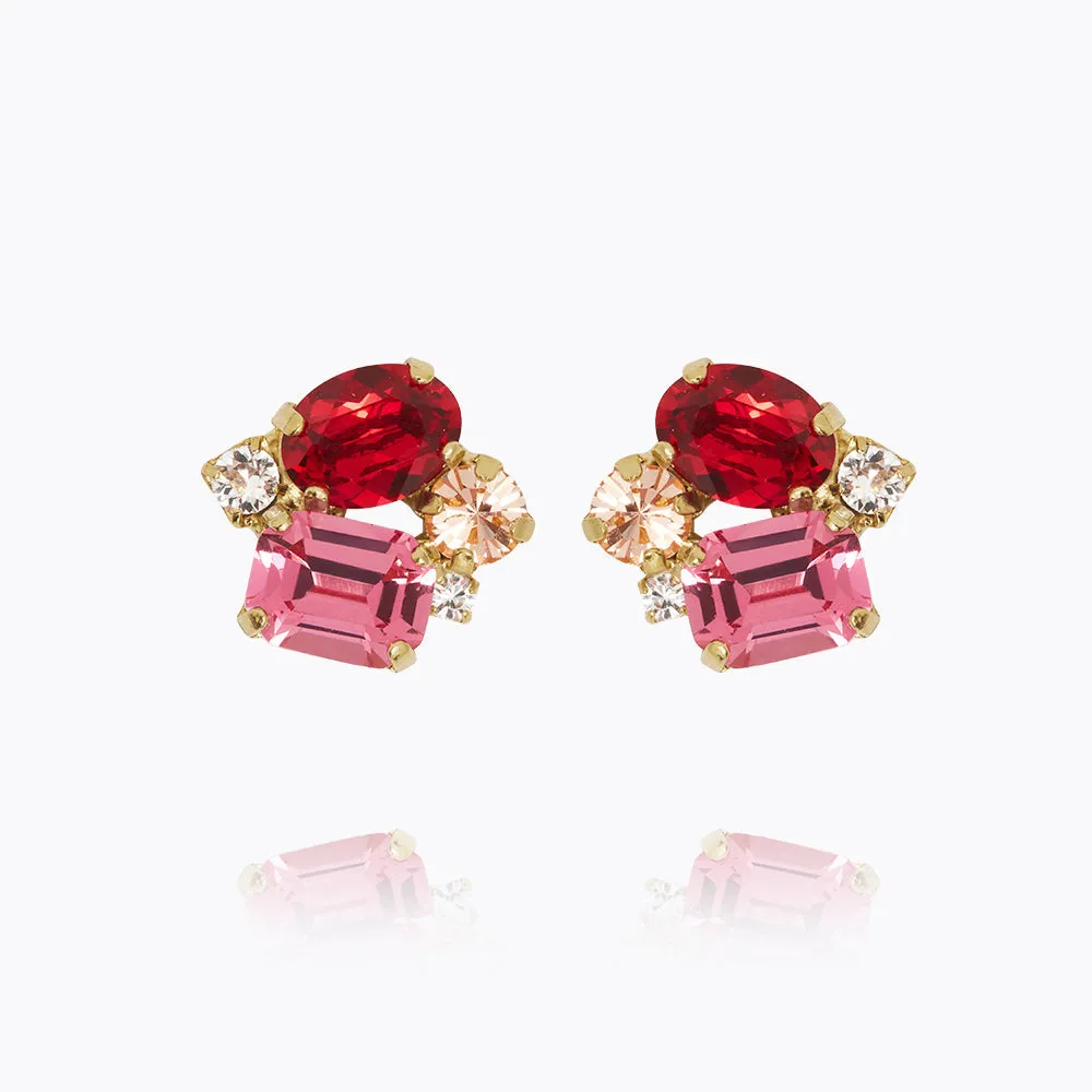 Petite Carolina Earrings / Scarlet Combo Caroline Svedbom