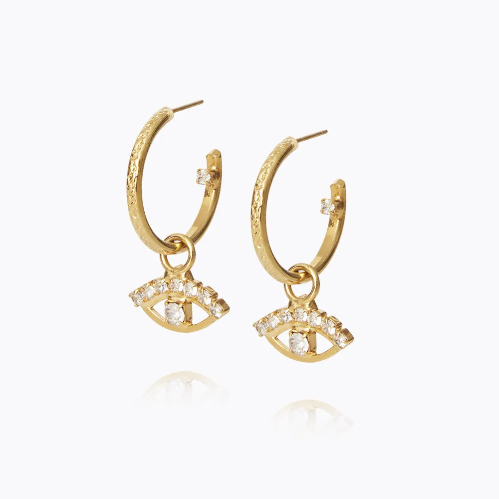 Petite Greek Eye Loop Earrings / Crystal Caroline Svedbom