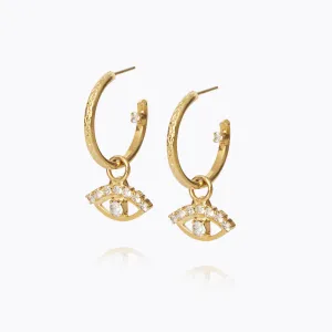 Petite Greek Eye Loop Earrings / Crystal Caroline Svedbom