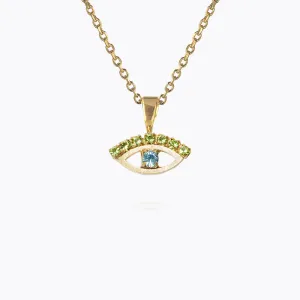 Petite Greek Eye Necklace / Green   Blue Caroline Svedbom