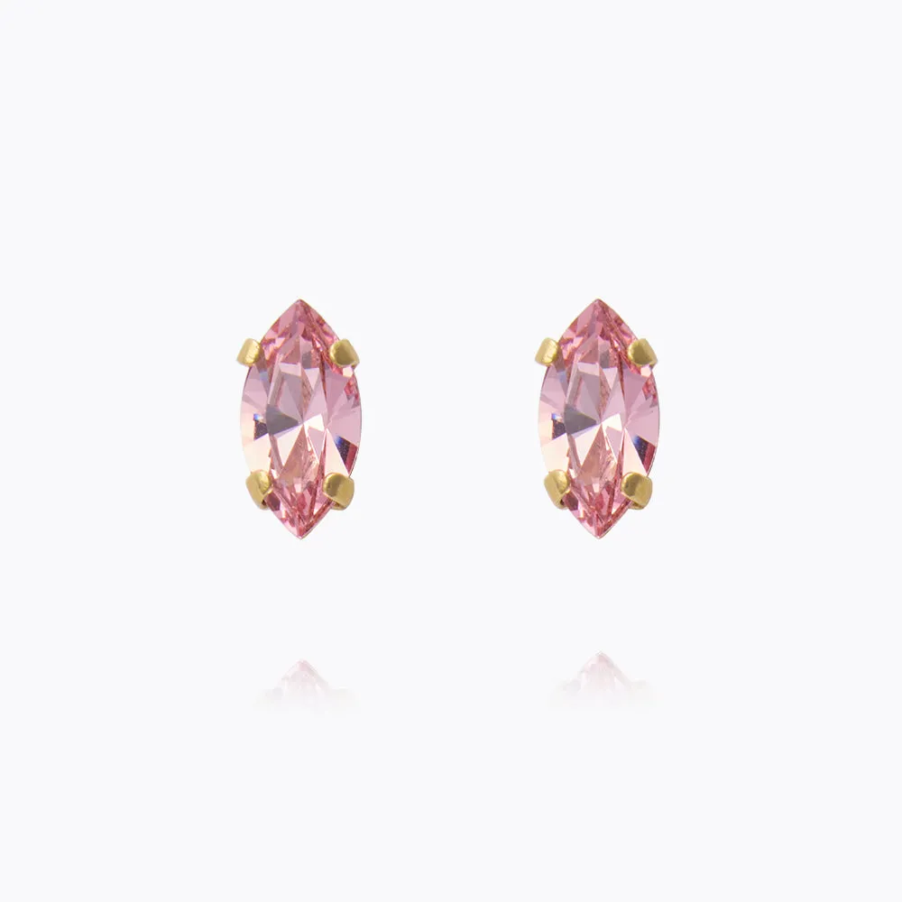 Petite Navette Earrings / Light Rose Caroline Svedbom