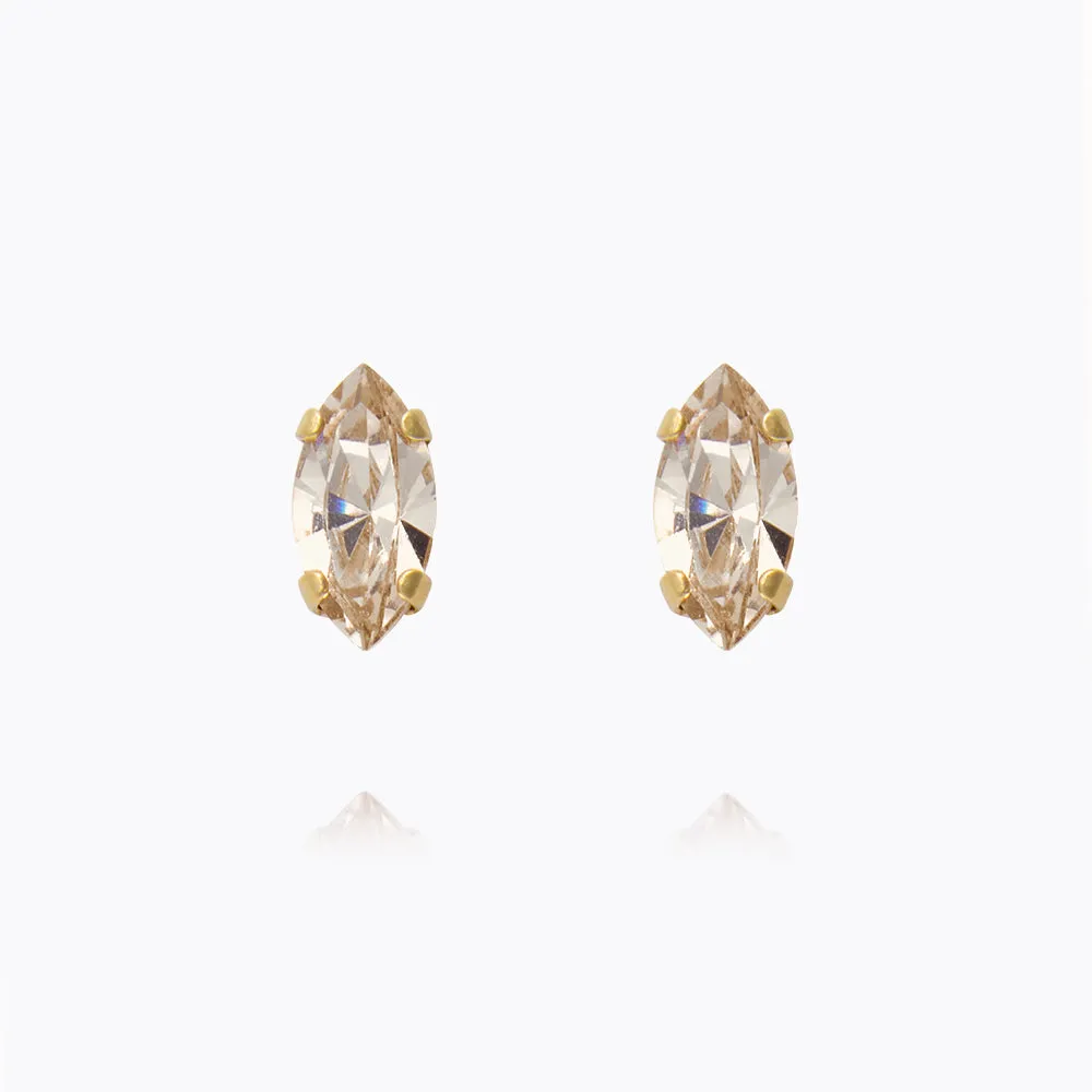 Petite Navette Earrings / Light Silk Caroline Svedbom