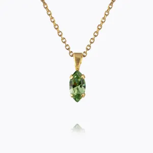 Petite Navette Necklace / Peridot Caroline Svedbom