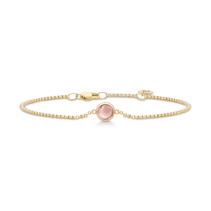 Primini Gold Plated Bracelet w. Dusty Rose Crystal