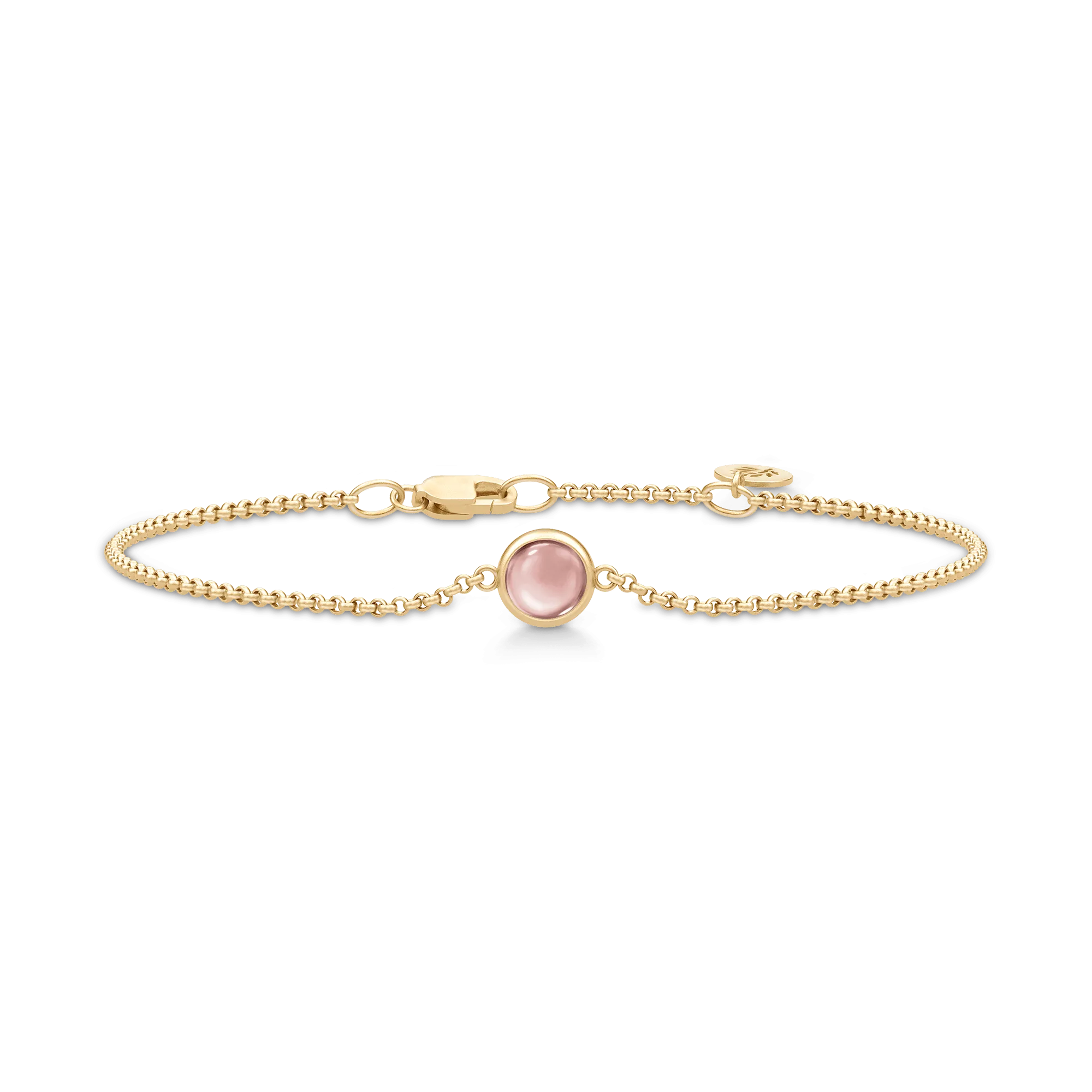Primini Gold Plated Bracelet w. Dusty Rose Crystal