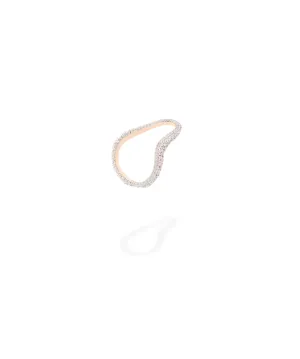 Radiant 18K Rosegold Ring w. Diamonds