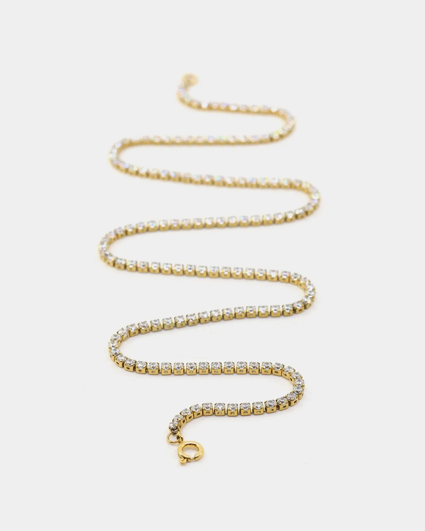 Raising Hell Women's Customisable Tennis Necklace Gold