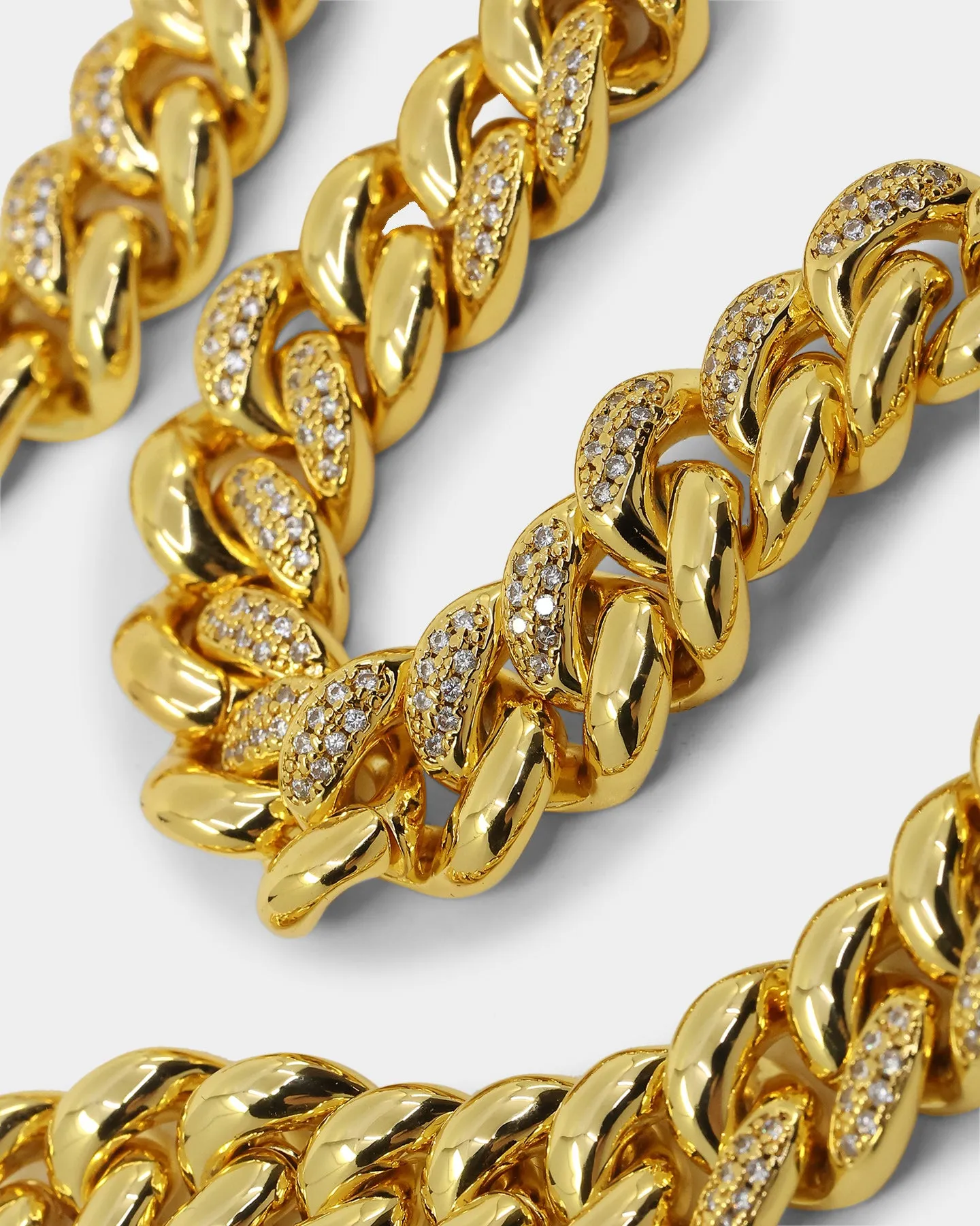 Raising Hell Women's Nine Iced Necklace Iced Gold