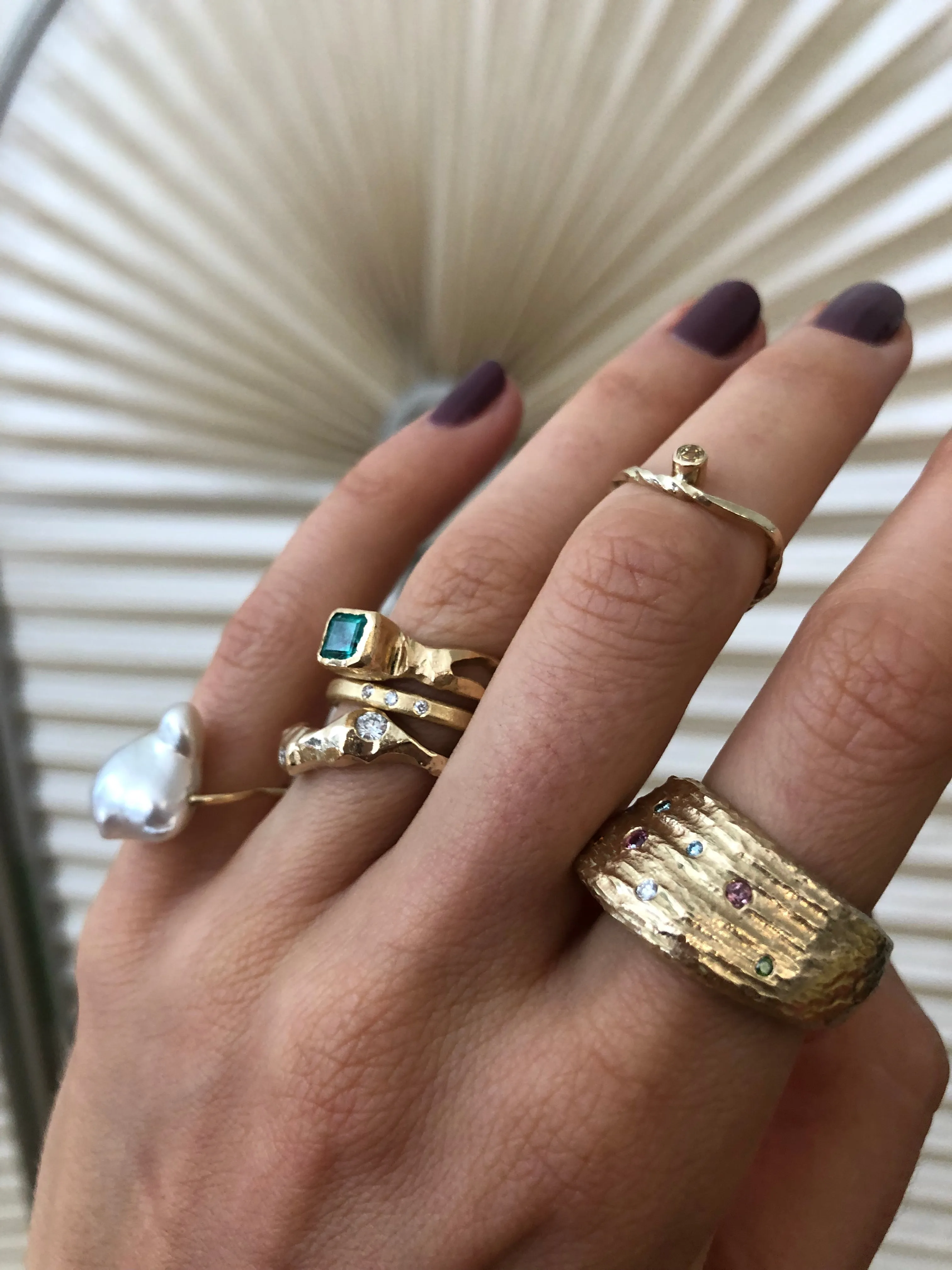 Rebecca 18K Gold Ring w. Pink Sapphire