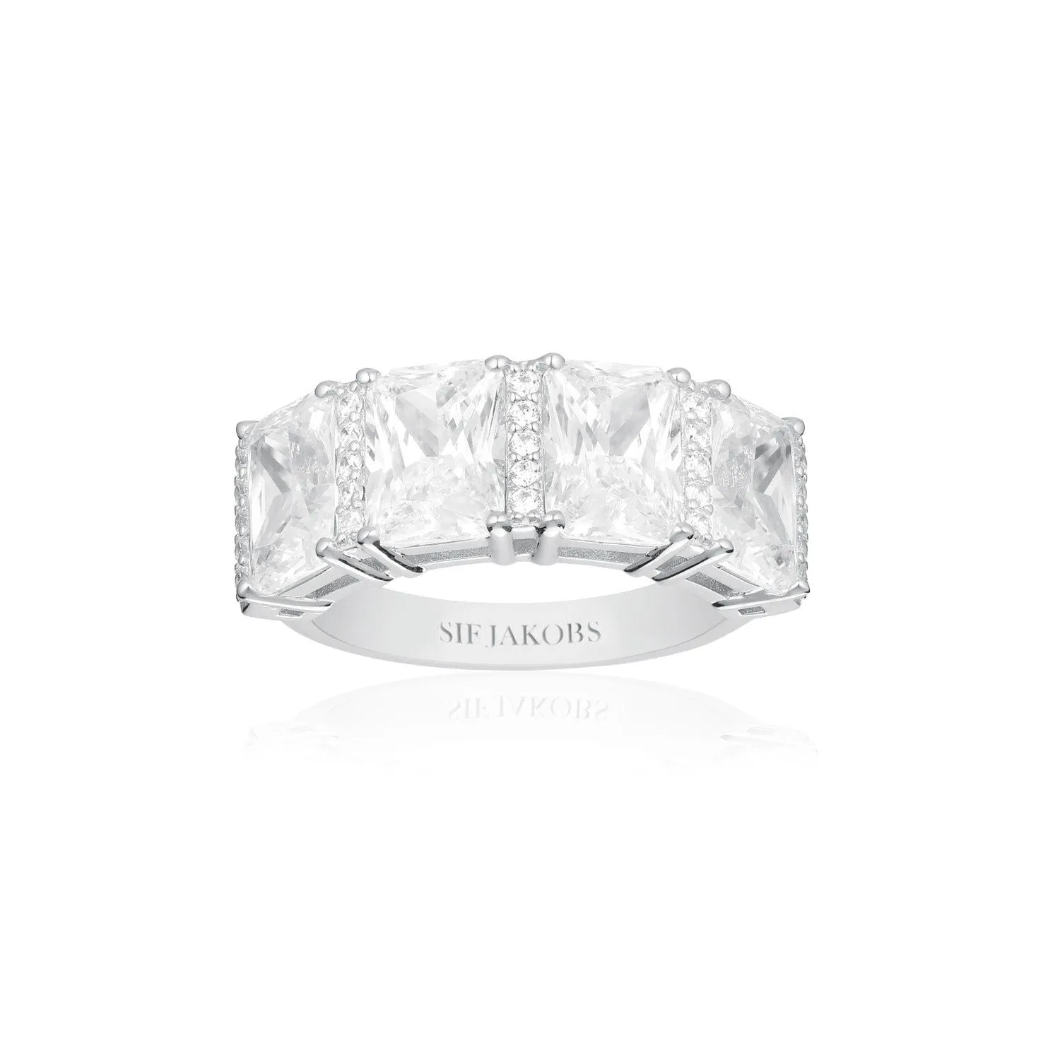 Roccanova Altro Quattro Silver Ring w. Zirconias