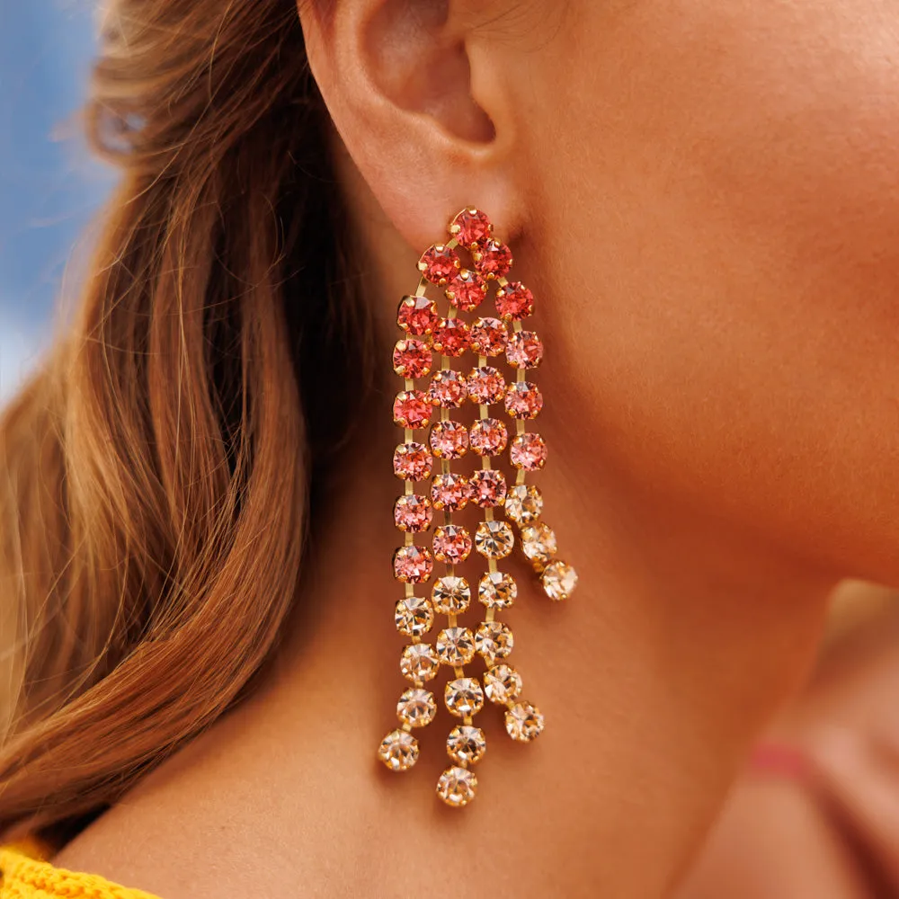 Rosanna Earrings / Peach Combo Caroline Svedbom