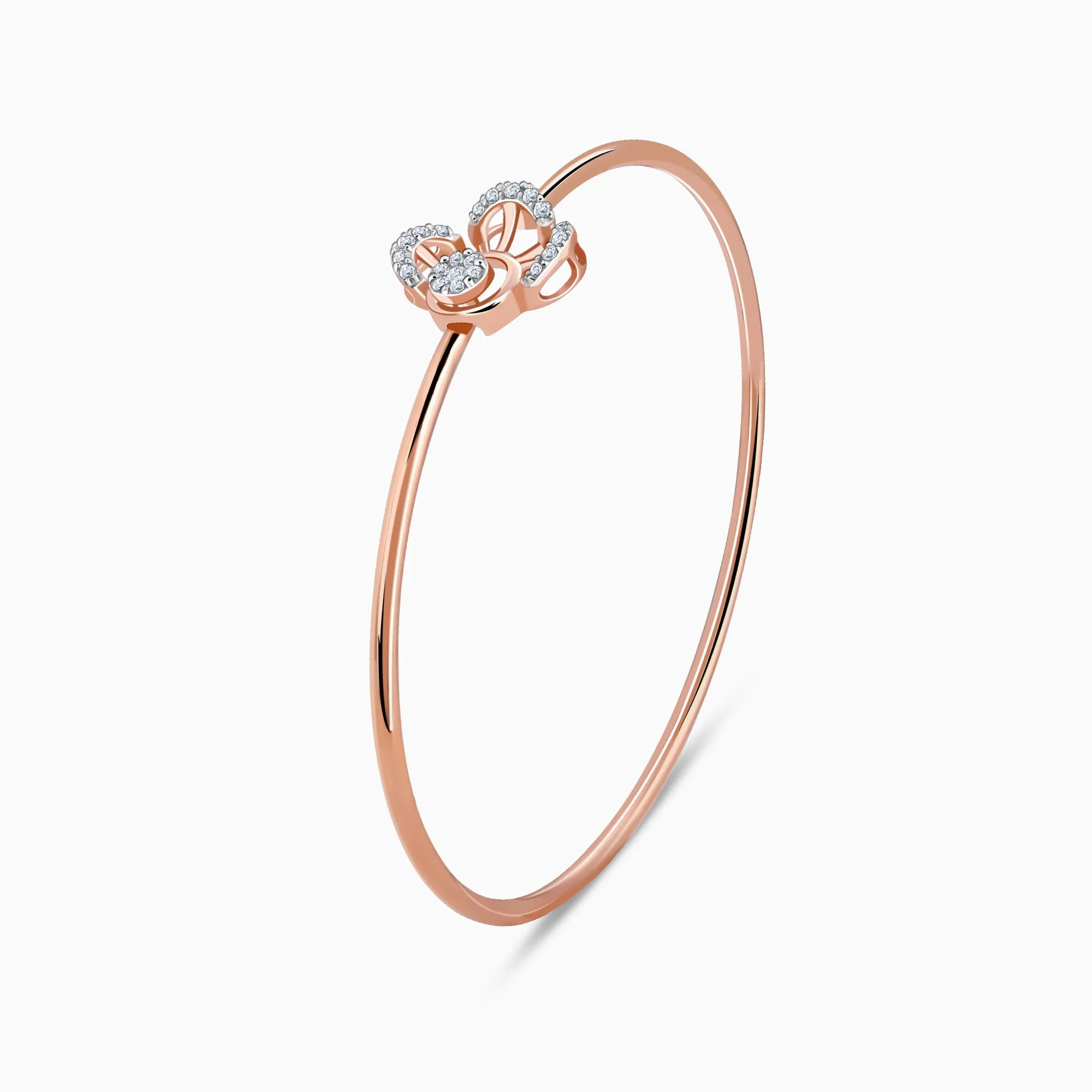 Rose Gold Alhambra Diamond Bangle Giva