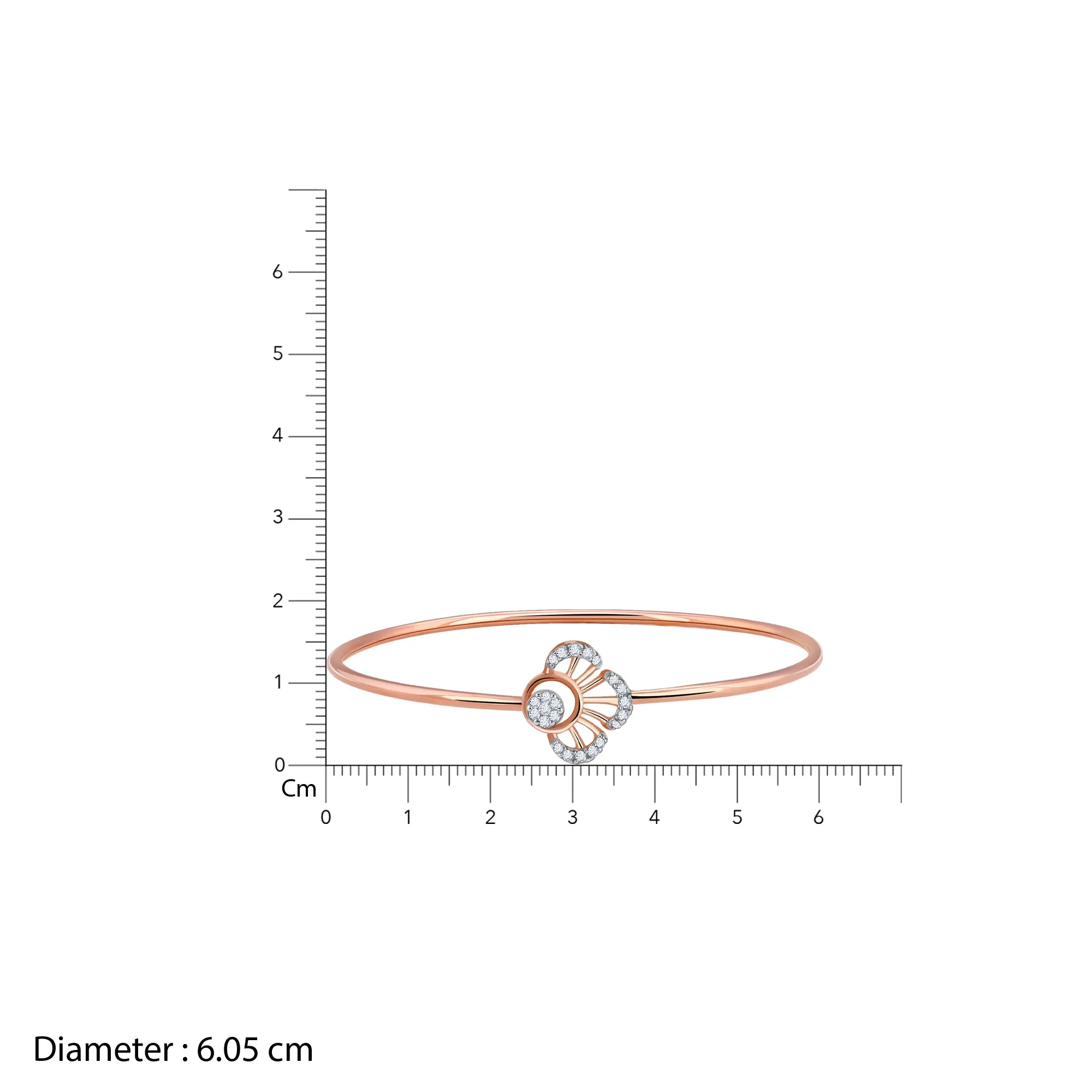 Rose Gold Alhambra Diamond Bangle Giva