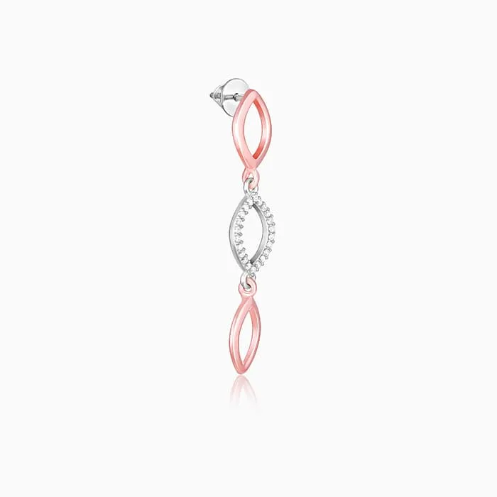 Rose Gold And Silver Enchanting Look Earrings Giva