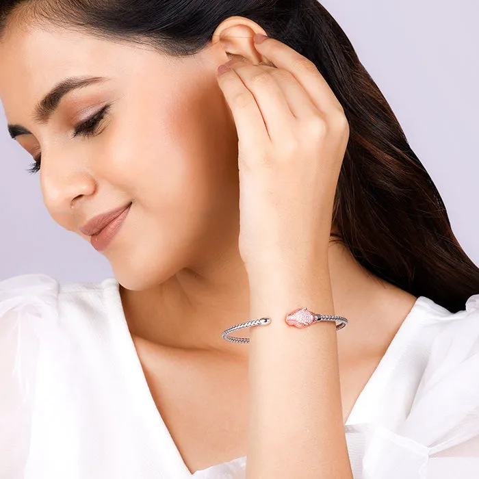 Rose Gold And Silver Gorgeous Panther Bracelet Giva