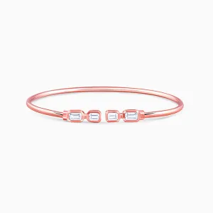 Rose Gold Baguette Binge Cuff Bracelet Giva