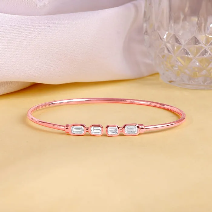 Rose Gold Baguette Binge Cuff Bracelet Giva