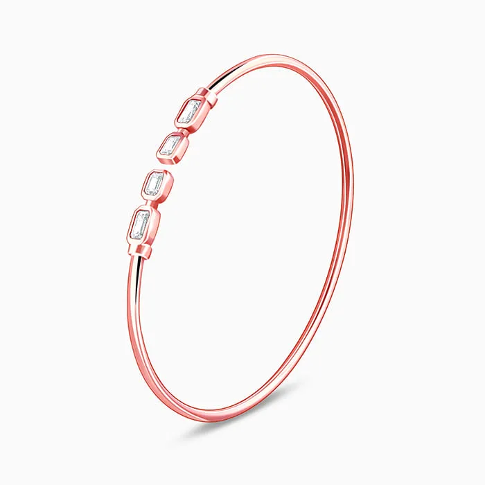 Rose Gold Baguette Binge Cuff Bracelet Giva