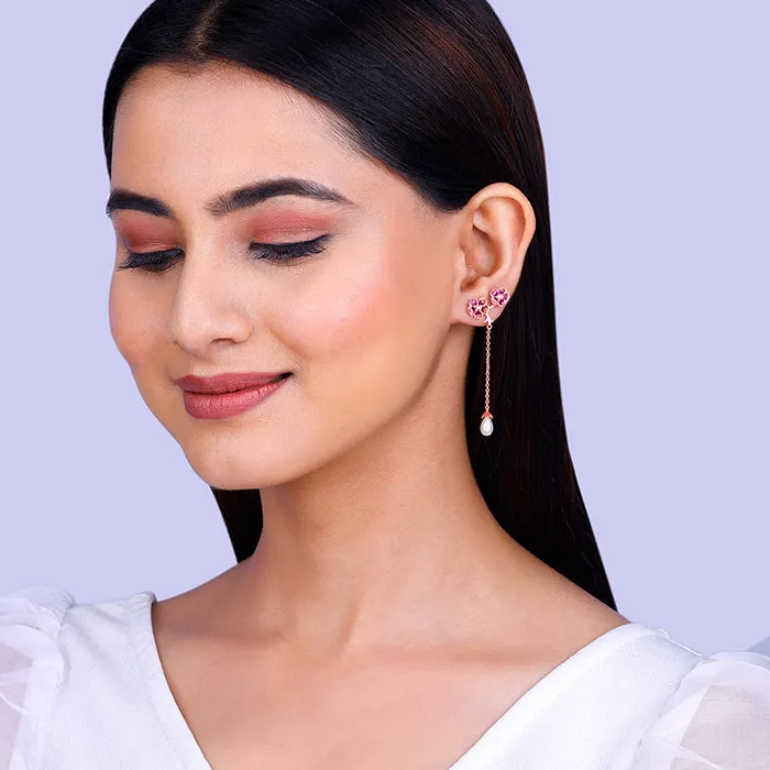 Rose Gold Blissful Bell Mallow Dangler Earrings Giva