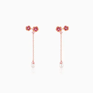 Rose Gold Blissful Bell Mallow Dangler Earrings Giva