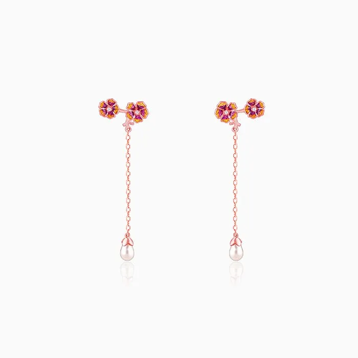 Rose Gold Blissful Bell Mallow Dangler Earrings Giva