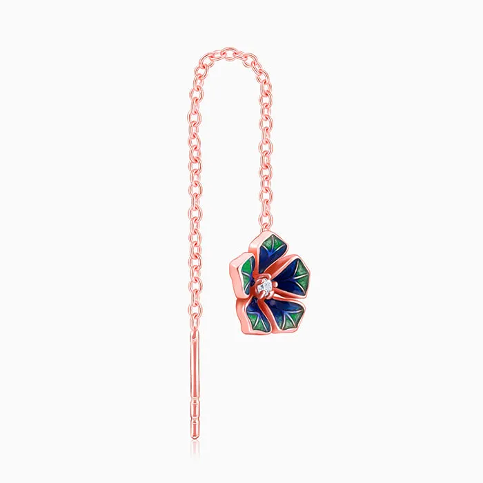 Rose Gold Blue Bell Mallow Earrings Giva