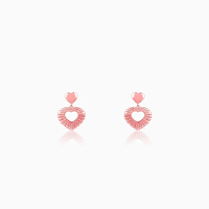 Rose Gold Blush Heart Earrings Giva