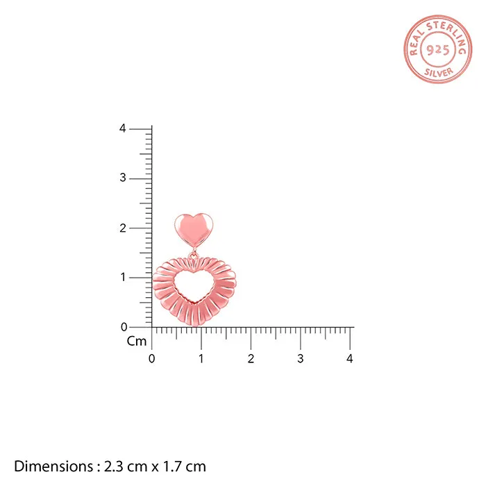Rose Gold Blush Heart Earrings Giva