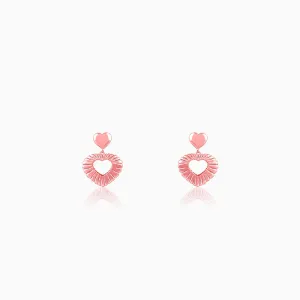 Rose Gold Blush Heart Earrings Giva