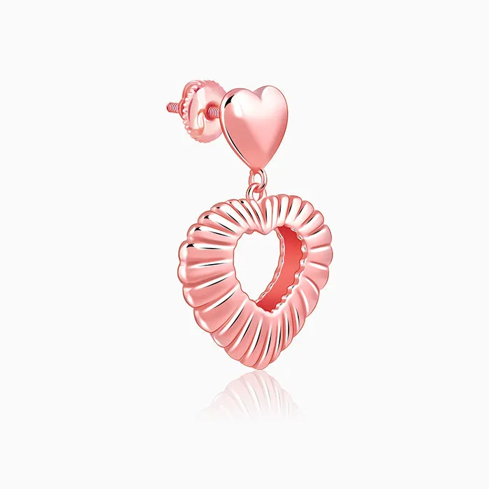 Rose Gold Blush Heart Earrings Giva