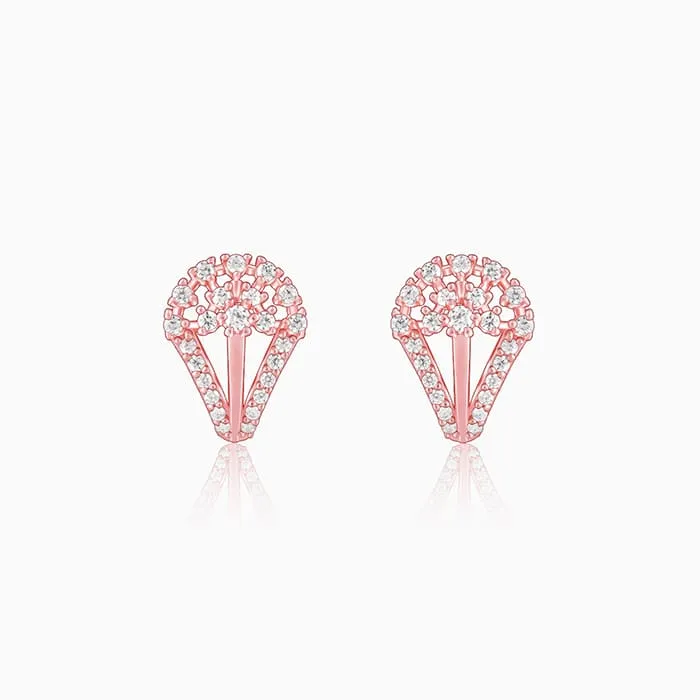 Rose Gold Celestial Half Moon Earrings Giva