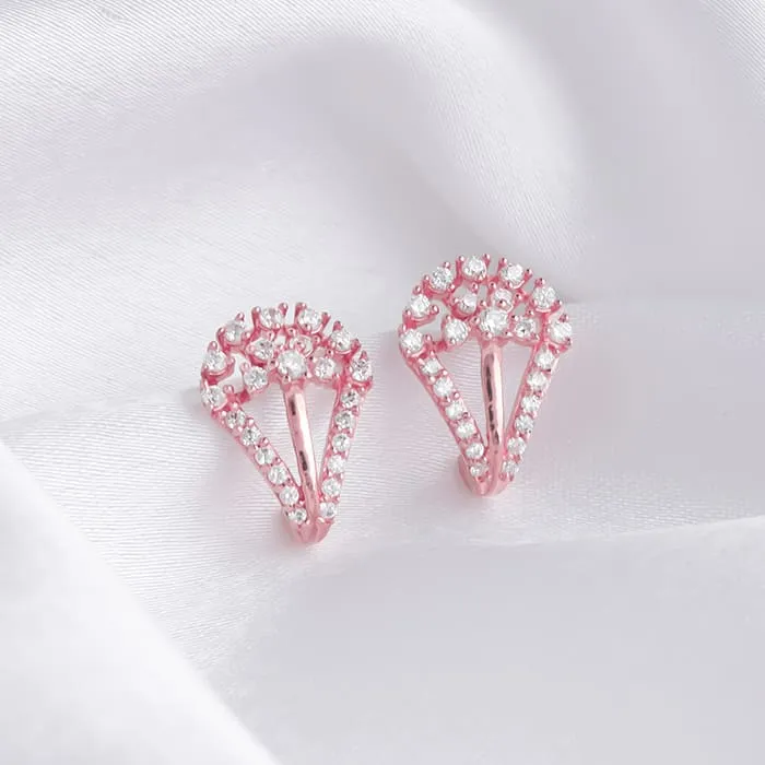 Rose Gold Celestial Half Moon Earrings Giva