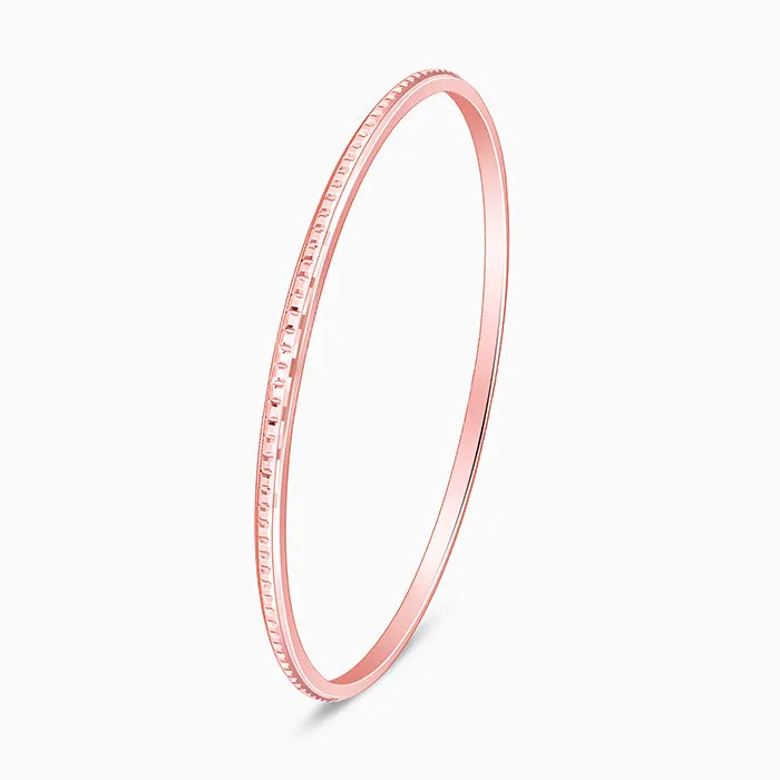 Rose Gold Circle Patterned Bangle Giva