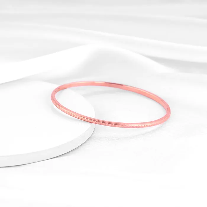 Rose Gold Circle Patterned Bangle Giva