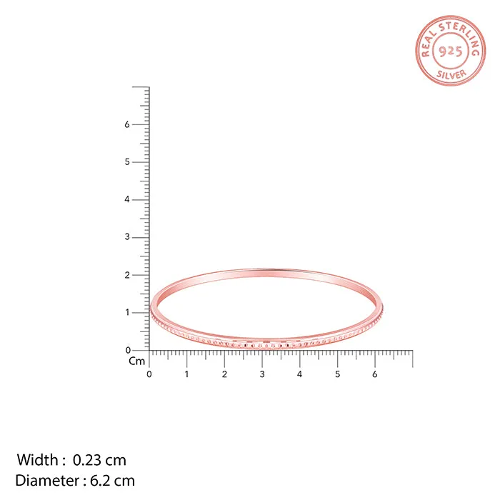 Rose Gold Circle Patterned Bangle Giva