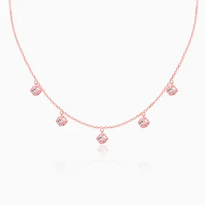 Rose Gold Cubic Crystal Necklace Giva