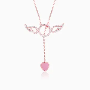 Rose Gold Cupid Wings Necklace Giva
