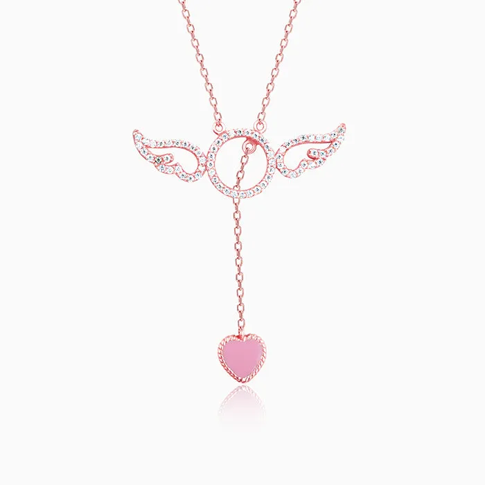 Rose Gold Cupid Wings Necklace Giva