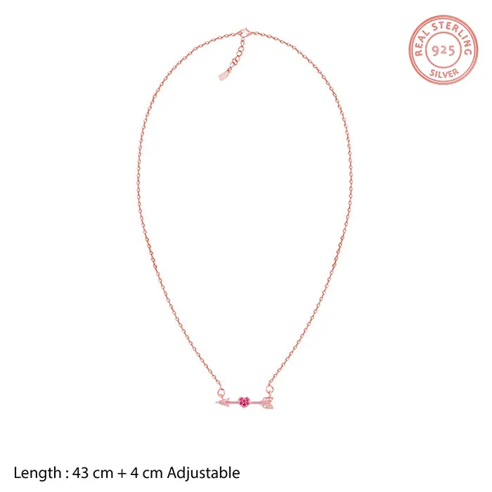 Rose Gold Cupid's Arrow Necklace Giva