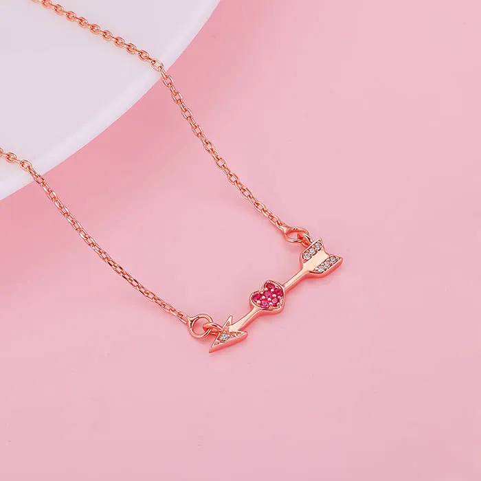Rose Gold Cupid's Arrow Necklace Giva