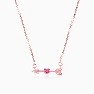 Rose Gold Cupid's Arrow Necklace Giva