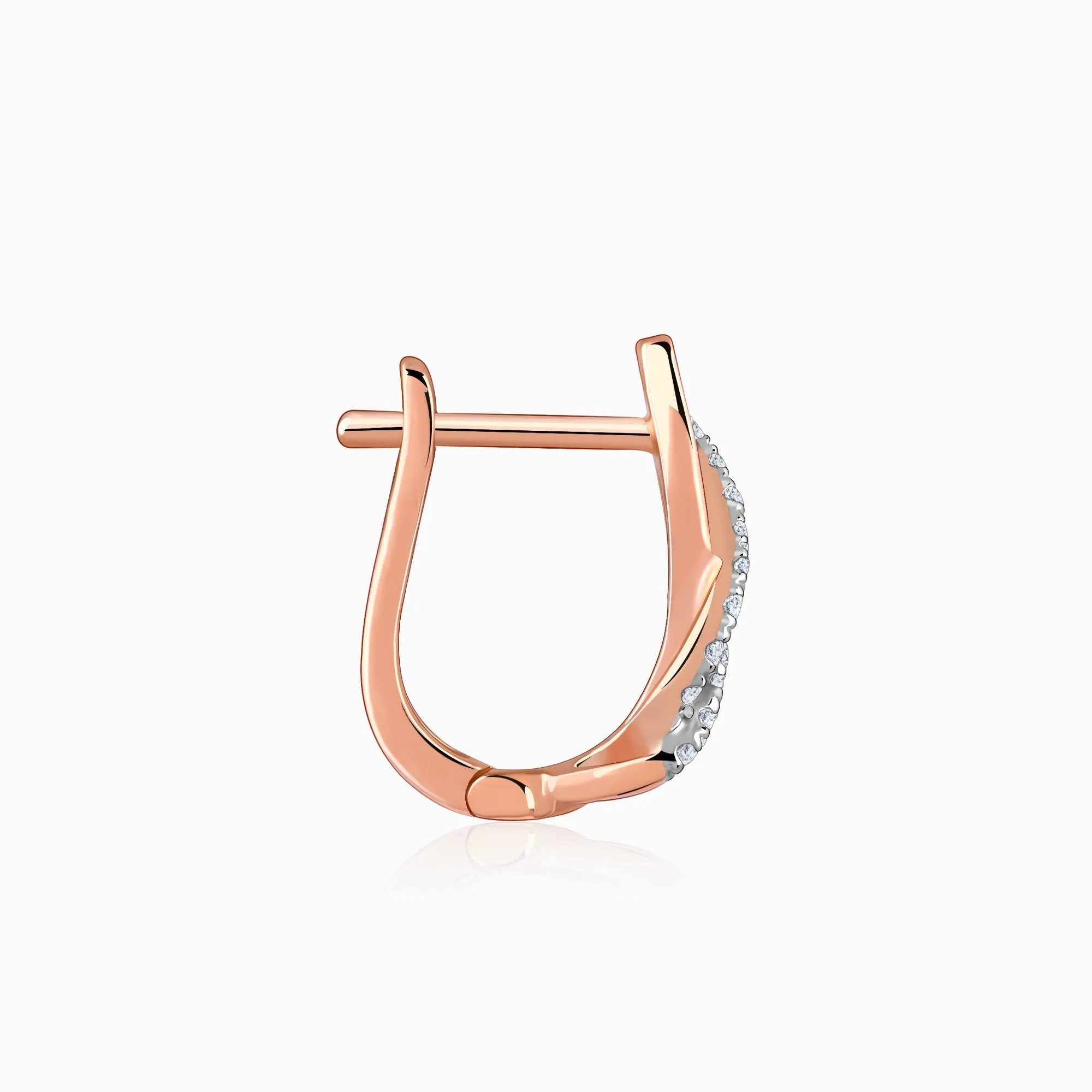 Rose Gold Delicate Petals Diamond Earrings Giva
