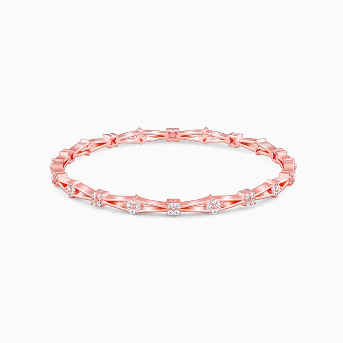 Rose Gold Draped In Floral Bangle Giva