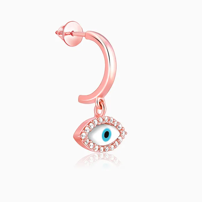 Rose Gold Evil Eye Earrings Giva