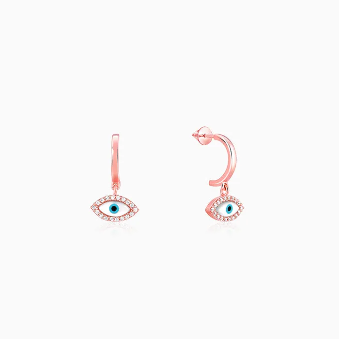 Rose Gold Evil Eye Earrings Giva