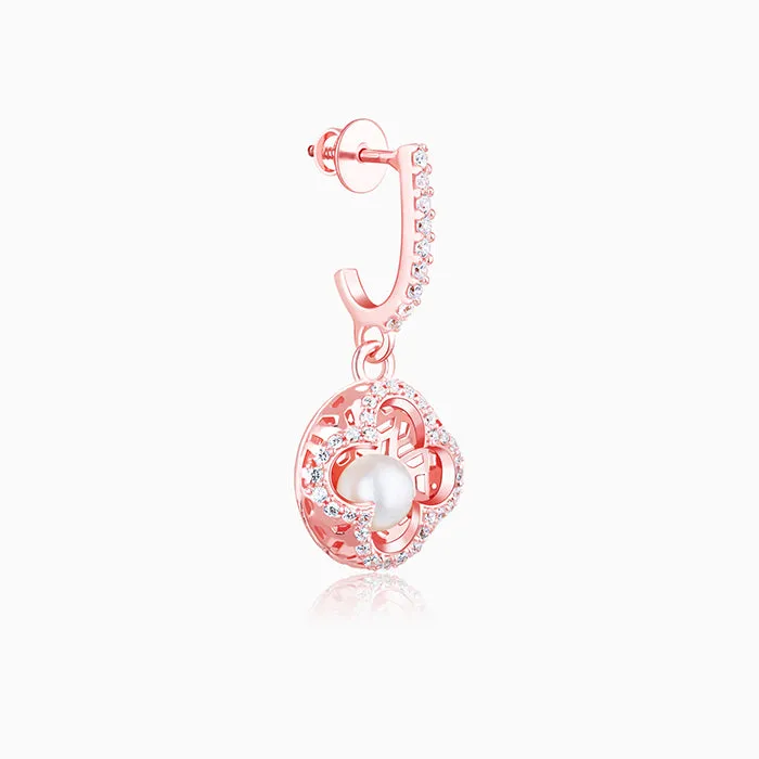 Rose Gold Filigree Pearl Grace Earrings Giva