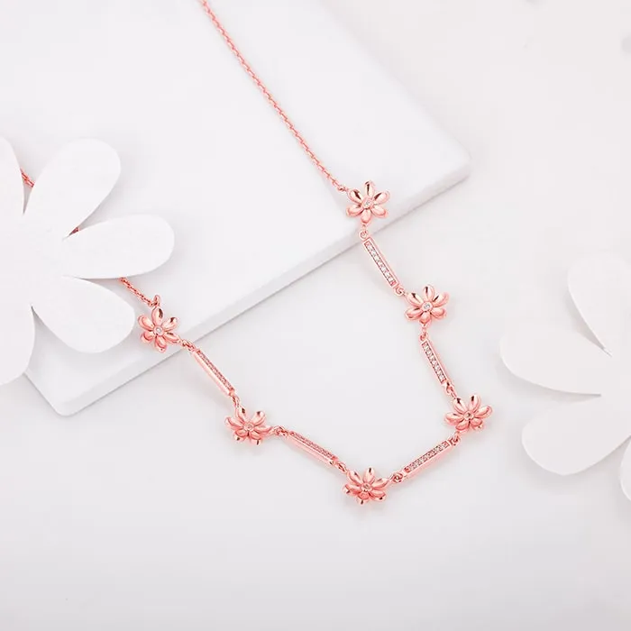 Rose Gold Flowery Bliss Necklace Giva
