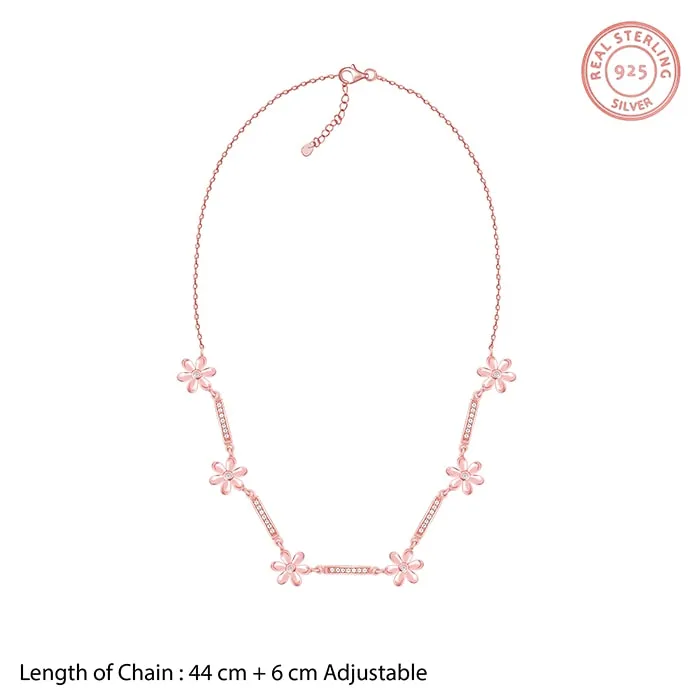 Rose Gold Flowery Bliss Necklace Giva